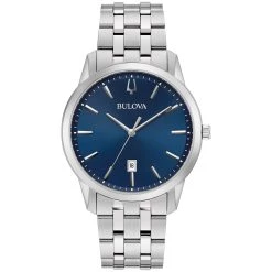 Cheap โ๏ธ Mens Bulova Stainless Blue Dial Bracelet โ Watch - 96B338 โ