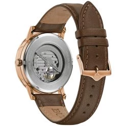 Cheap 🎁 Mens Bulova Automatic Goldtone Brown Leather Strap ⌚ Watch - 97A155 ⌛ 7 Cheap 🎁 Mens Bulova Automatic Goldtone Brown Leather Strap ⌚ Watch - 97A155 ⌛ -Bulova Sales Store unnamed file 172