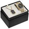 Budget 😍 Mens Bulova Crystal Accent ⌚ Watch And 🦮 Dog Tag Box Set - 98K107 ✨