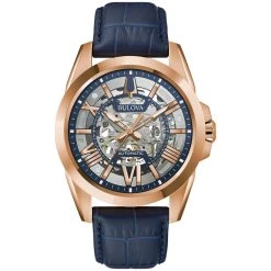 Outlet ๐ฏ Mens Bulova Classic Sutton Automatic Leather โ Watch - 97A161 ๐