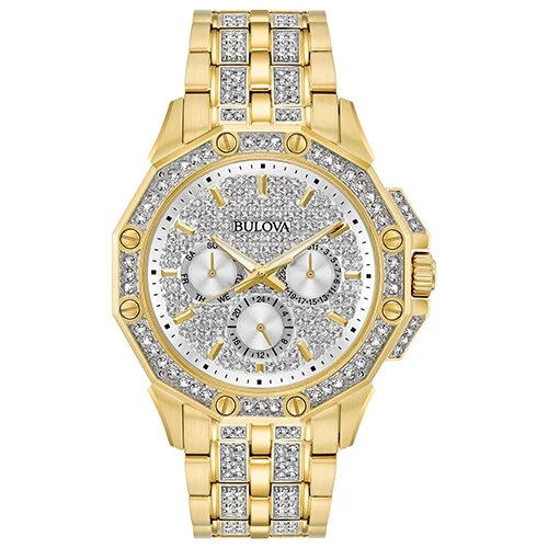 New 🔥 Mens Bulova Crystal Accent Bracelet ⌚ Watch - 98C126 💯 3 New 🔥 Mens Bulova Crystal Accent Bracelet ⌚ Watch - 98C126 💯