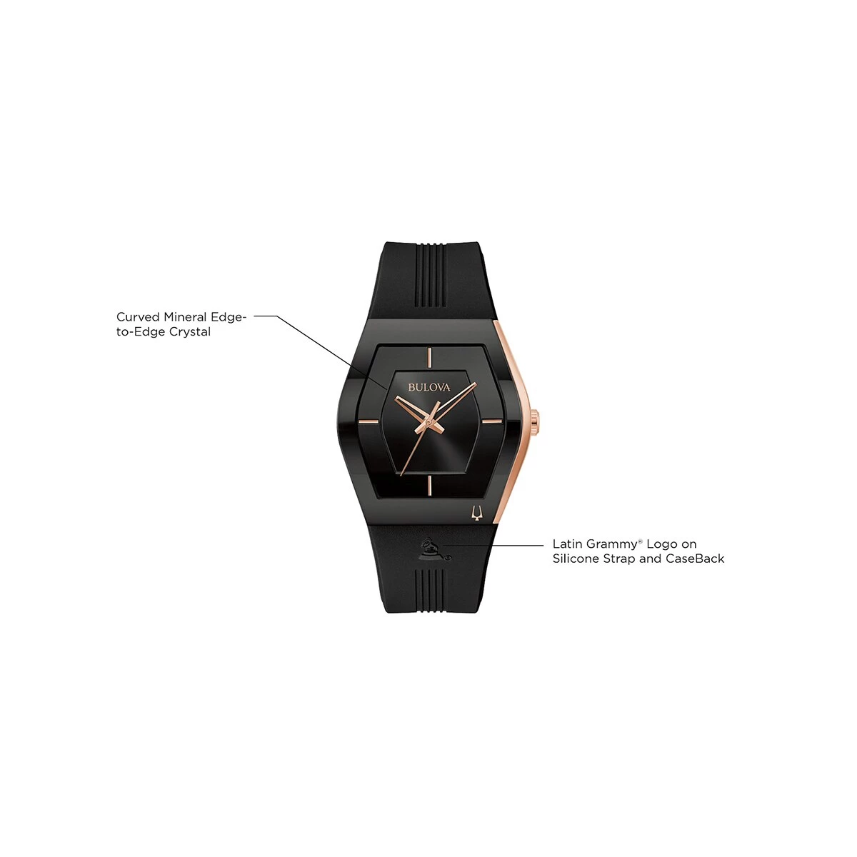 Coupon 🥰 Mens Bulova Latin GRAMMY® Black Rosegold Strap ⌚ Watch - 97A163 ❤️ 7 Coupon 🥰 Mens Bulova Latin GRAMMY® Black Rosegold Strap ⌚ Watch - 97A163 ❤️ - Image 5