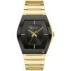 Hot Sale 😀 Mens Bulova Futuro Gold-tone Tonneau Black Dial ⌚ Watch - 97A164 ✨