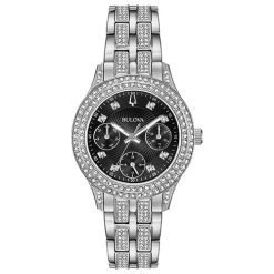 Top 10 🔔 Womens Bulova Crystal Multi-Function ⌚ Watch-96N110 🧨