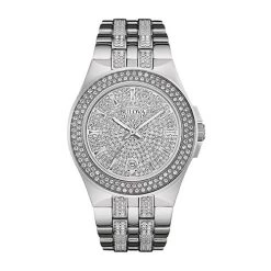 Outlet 🔔 Mens Bulova Crystal ⌚ Watch - 96B235 👍