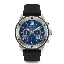 Hot Sale 🔥 Mens Bulova Marine Star Blue Dial - 98B258 ✔️