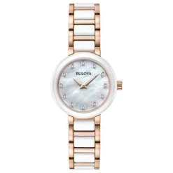 Coupon 💯 Womens Bulova Two-Tone Diamond ⌚ Watch - 98P160 🛒