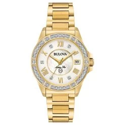 Cheapest 👍 Womens Bulova Marine Star Bracelet ⌚ Watch - 98R235 🧨