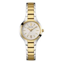 Best Pirce 🔥 Womens Bulova Slim Two-Tone Bracelet ⌚ Watch - 98L217 🥰