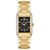 Best Pirce ❤️ Womens Bulova Black Dial Gold-Tone Bracelet ⌚ Watch - 98R228 😀