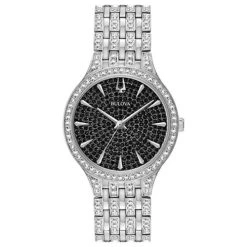 Best Sale 🥰 Womens Bulova Phantom Crystal Accented Bracelet ⌚ Watch - 96L273 ✨