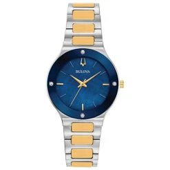 Top 10 ⌛ Womens Bulova Millennia Two-Tone Blue Dial ⌚ Watch - 98R273 🔥