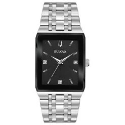 Brand new ✔️ Mens Bulova Quadra Stainless Steel Bracelet ⌚ Watch - 96D145 ⭐