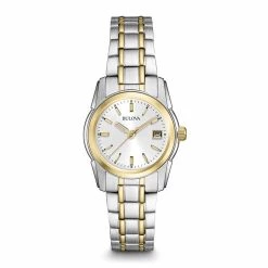Buy ⌛ Womens Bulova Two-Tone Bracelet ⌚ Watch - 98M105 😀