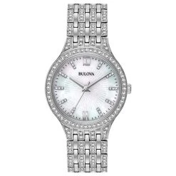 Flash Sale 🎁 Womens Bulova Slim Silver-Tone ⌚ Watch - 96L242 😉