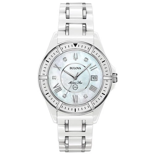 Promo ❤️ Womens Bulova Marine Star Ceramic Bracelet ⌚ Watch - 98P172 ❤️ 3 Promo ❤️ Womens Bulova Marine Star Ceramic Bracelet ⌚ Watch - 98P172 ❤️
