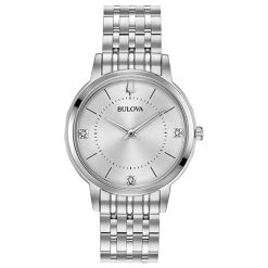 Top 10 โจ Mens Bulova Classic Diamond Accent Slim Bracelet โ Watch - 96P183 ๐