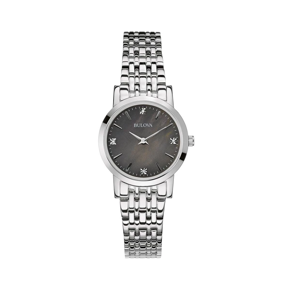 Coupon โจ Womens Bulova Classic Diamond Stainless Black Dial โ Watch - 96P148 ๐คฉ 3 Coupon โจ Womens Bulova Classic Diamond Stainless Black Dial โ Watch - 96P148 ๐คฉ
