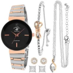 Best Sale 😀 Beverly-Hills-Polo-Club 👩 Womens Beverly Hills Polo Club Analog ⌚ Watch Set - 81764-BHP ❤️
