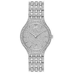 Budget 🥰 Womens Bulova Pave Crystal Bracelet ⌚ Watch - 96L243 🔔