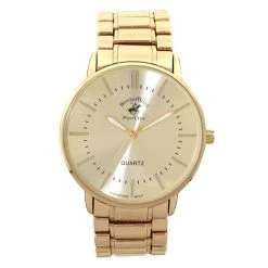 Coupon ⭐ Beverly-Hills-Polo-Club Mens Beverly Hills Polo Club Gold-Tone Bracelet ⌚ Watch - 53425 ✔️