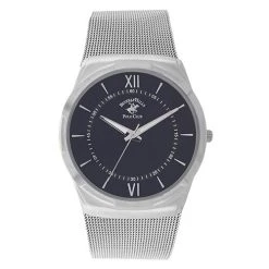 Promo 💯 Beverly-Hills-Polo-Club Mens Beverly Hills Polo Club Silver Mesh ⌚ Watch - 54177 🔔