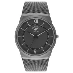 Wholesale 🎉 Beverly-Hills-Polo-Club Mens Beverly Hills Polo Club Gunmetal Strap/Grey Dial ⌚ Watch-54178 ⭐