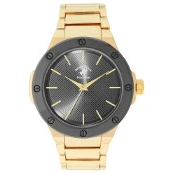 Deals 🥰 Beverly-Hills-Polo-Club Mens Beverly Hills Polo Club Analog Gold-Tone Metal ⌚ Watch - 54824 🎁