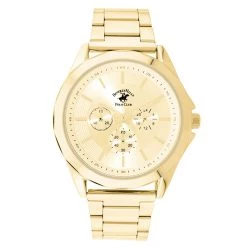 Coupon 🔥 Beverly-Hills-Polo-Club Mens Beverly Hills Polo Club Gold Analog ⌚ Watch - 54202 💯