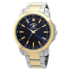 Buy 🔥 Beverly-Hills-Polo-Club Mens Beverly Hills Polo Club Two-Tone Analog ⌚ Watch - 54327 🌟