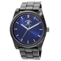 Outlet 🎉 Beverly-Hills-Polo-Club Mens Beverly Hills Polo Club Gunmetal Analog ⌚ Watch - 54332 🌟