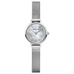 Budget ⌛ Womens BERING Mini Silver Mesh Bracelet ⌚ Watch - 11022-004 🛒