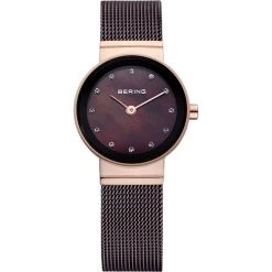 Cheap ⭐ Womens BERING Brown Classic Mesh ⌚ Watch - 10122-265 🎁