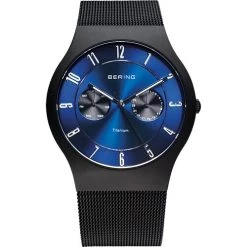Hot Sale 🔔 Mens BERING Blue Chronograph ⌚ Watch - 11939-078 ❤️