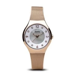 Best deal 😉 Womens BERING Solar Collection Rose Gold ⌚ Watch - 14427-366 👏