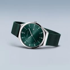 Brand new 🔥 Mens BERING Stainless Steel Green Dial ⌚ Watch - 18740-808 ⭐