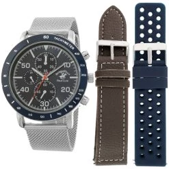 Buy 🌟 Beverly-Hills-Polo-Club Mens Beverly Hills Polo Club Analog ⌚ Watch Set - 55439-BHP 👏
