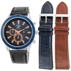 Wholesale 🥰 Beverly-Hills-Polo-Club Mens Beverly Hills Polo Club Analog ⌚ Watch Set - 55441-BHP ✨
