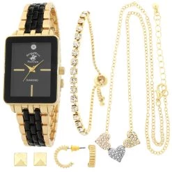 Outlet ⌛ Beverly-Hills-Polo-Club 👩 Womens Beverly Hills Polo Club Analog ⌚ Watch Set - 81752-BHP 💯