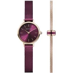 Promo ⭐ Womens BERING Classic ⌚ Watch/Bracelet Set - 10122-969GH1 💯