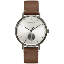 Best deal 🧨 Mens Caravelle By Bulova Brown Leather ⌚ Watch - 44A120 ✔️