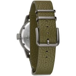 Cheapest ❤️ Mens Bulova Automatic Green Leather NATO Strap ⌚ Watch -98A255 ❤️ -Bulova Sales Store unnamed file 84