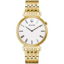 Top 10 ๐ Mens Bulova Goldtone Bracelet โ Watch - 97A153 ๐